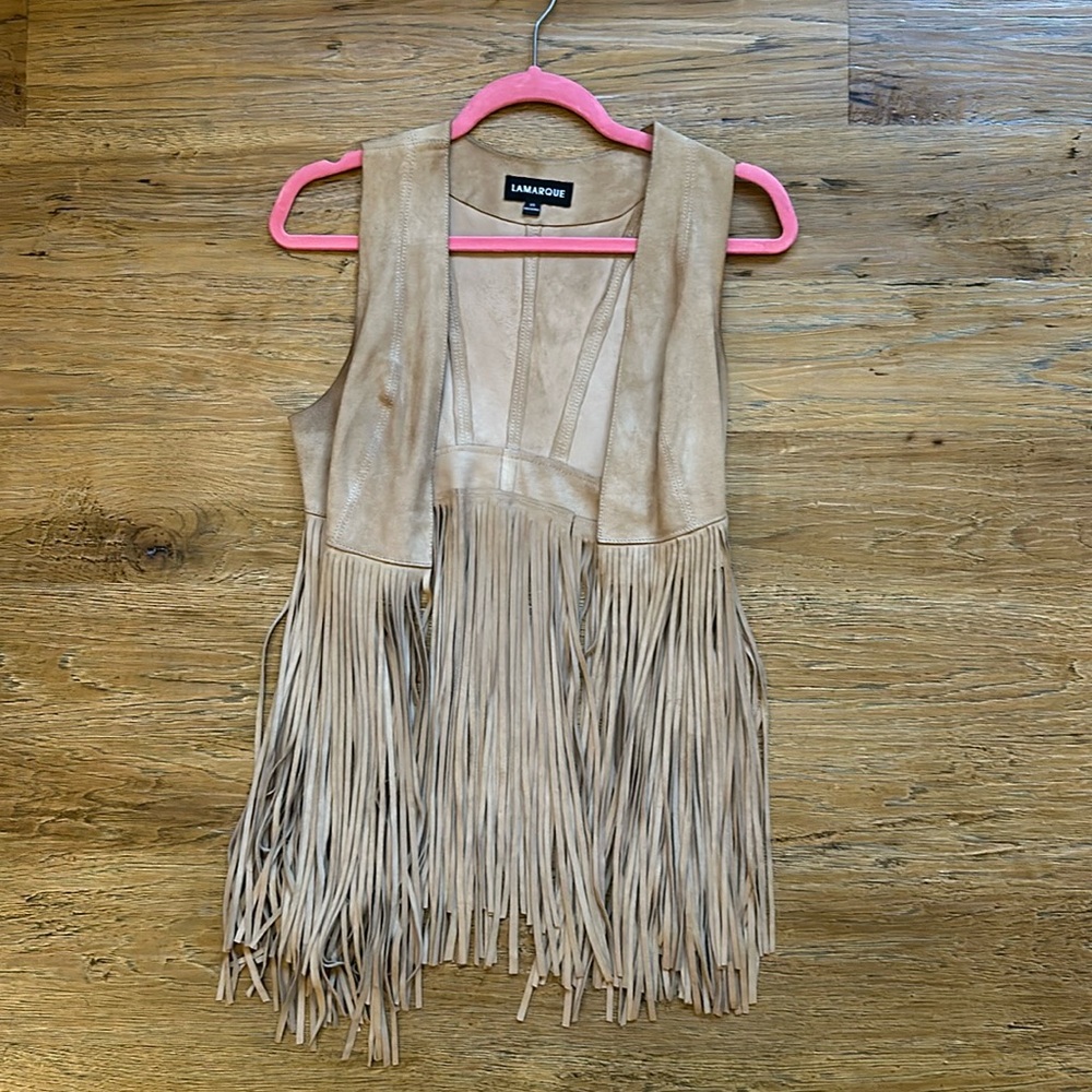 Fringe suede vest